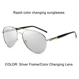Psacss Classic Pilot Photochromic Sunglasses Men Driving Clear Polarized Lens Sun Glasses Male Vintage Brand Sunglass Oculos UV