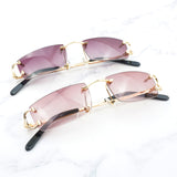 Trendy Small Sunglasses for Men Tint Carter Glasses Frame for Women Small Nose Pad Sun Glasses for Decoration Eyewear 827
