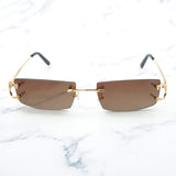 Trendy Small Sunglasses for Men Tint Carter Glasses Frame for Women Small Nose Pad Sun Glasses for Decoration Eyewear 827