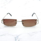 Trendy Small Sunglasses for Men Tint Carter Glasses Frame for Women Small Nose Pad Sun Glasses for Decoration Eyewear 827