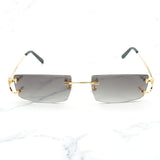 Trendy Small Sunglasses for Men Tint Carter Glasses Frame for Women Small Nose Pad Sun Glasses for Decoration Eyewear 827