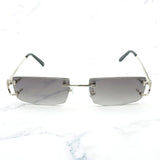 Trendy Small Sunglasses for Men Tint Carter Glasses Frame for Women Small Nose Pad Sun Glasses for Decoration Eyewear 827