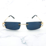 Trendy Small Sunglasses for Men Tint Carter Glasses Frame for Women Small Nose Pad Sun Glasses for Decoration Eyewear 827