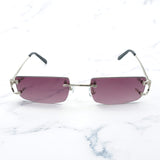 Trendy Small Sunglasses for Men Tint Carter Glasses Frame for Women Small Nose Pad Sun Glasses for Decoration Eyewear 827