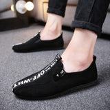 Summer Men's Casual Social Spirit Guy Canvas Shoes Peas Shoes A Pedal Korean Version Of The Tide Shoes