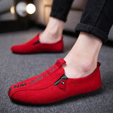 Summer Men's Casual Social Spirit Guy Canvas Shoes Peas Shoes A Pedal Korean Version Of The Tide Shoes