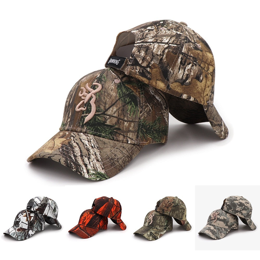 Outdoor Browning Camo Hat Baseball Cap Men Fishing Cap Jungle hunting Camouflage hat Airsoft Tactical Hiking Casquette Hats