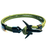 HOMOD 2019 New Fashion Plane Anchor Bracelets Men Charm Chain 550 Paracord Bracelet Jewelry Male Wrap Metal Sport Anchor Hooks