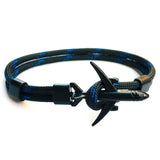 HOMOD 2019 New Fashion Plane Anchor Bracelets Men Charm Chain 550 Paracord Bracelet Jewelry Male Wrap Metal Sport Anchor Hooks