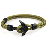 HOMOD 2019 New Fashion Plane Anchor Bracelets Men Charm Chain 550 Paracord Bracelet Jewelry Male Wrap Metal Sport Anchor Hooks
