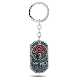 PC Game Metro Exodus 2033 Necklace Dog Tag Pendant Leather Metal Chain Men Necklaces Charm Gifts for Kids Games Jewelry